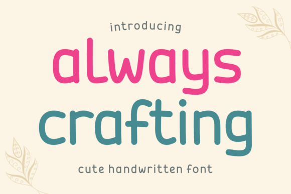 Always Crafting Font Brings Handmade Charm to Web Design