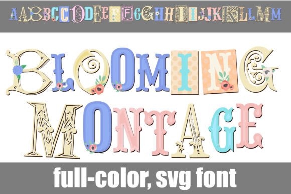 Blooming Montage: A Floral Display Font