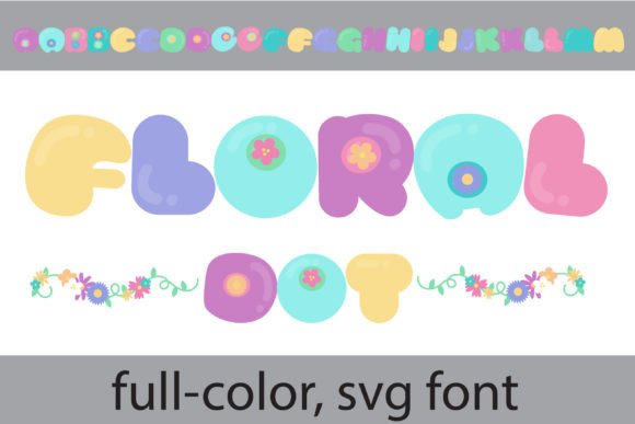 Floral Dot Font for Business Style