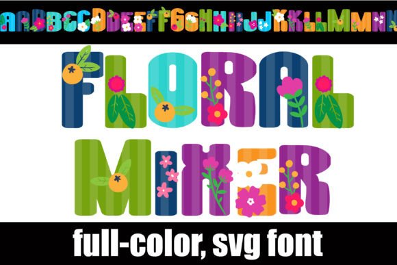 Floral Mixer Font for Creative Publishing