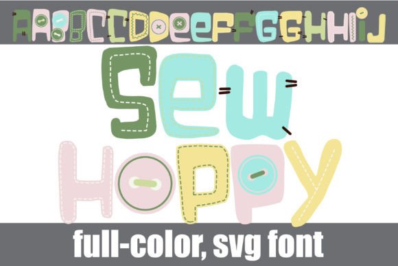 Sew Hoppy Font: Crafty Style for Creative Projects