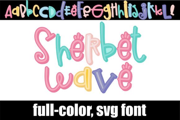 Sherbet Wave Font for Creative Publishing