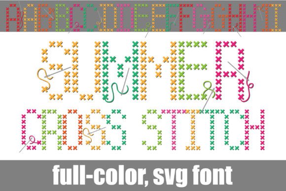 Summer Cross Stitch: A Charming Typeface for Seasonal Creations