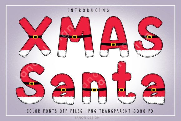 Xmas Santa Font for Festive Design